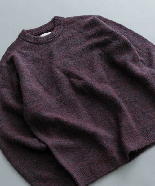 URBAN RESEARCH(アーバンリサーチ)/『UR GREEN』クルーネックニット/BURGUNDY