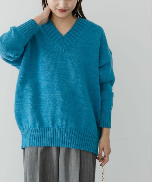 URBAN RESEARCH(アーバンリサーチ)/KERRY Vneck Knit/BLUE