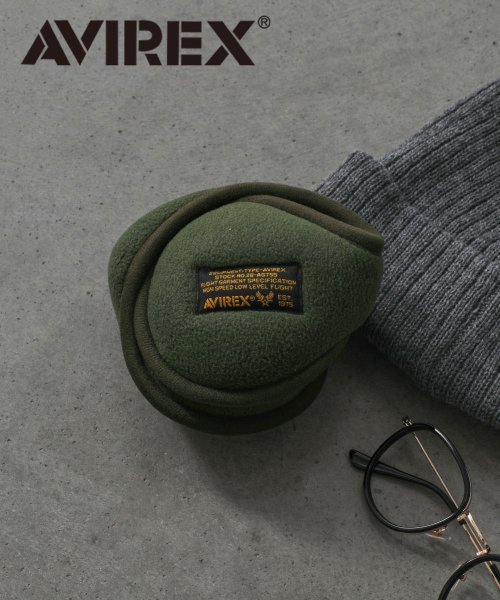 AVIREX(AVIREX)/AVIREX EX フリースイヤーマフラー/カーキ