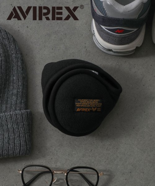 AVIREX(AVIREX)/AVIREX EX フリースイヤーマフラー/ブラック