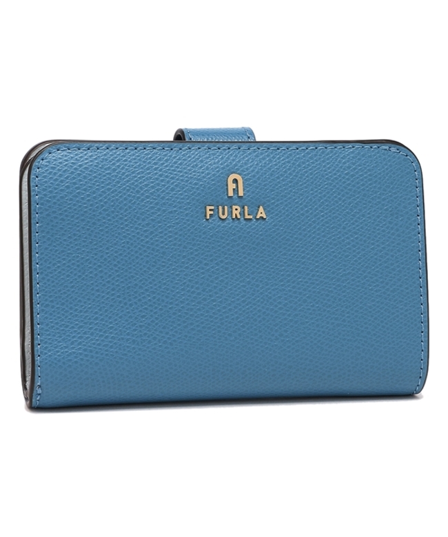 セール】フルラ 二つ折り財布 カメリア ブルー レディース FURLA