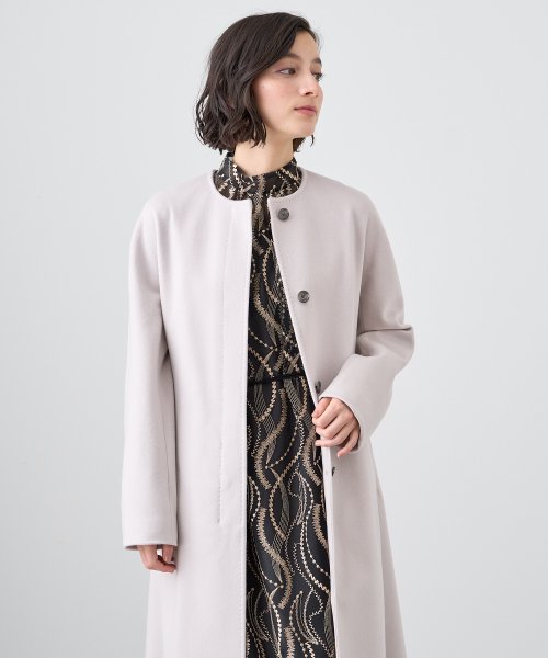 カシミヤノーカラーベルトコート 着用サイズ なし model