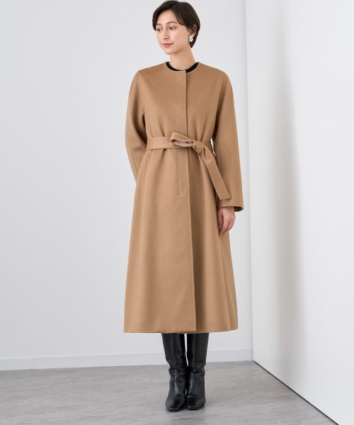 カシミヤノーカラーベルトコート 着用サイズ なし model