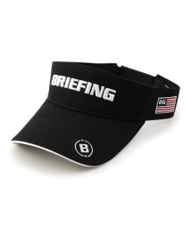 BRIEFING(ブリーフィング)/ブリーフィング ゴルフ サンバイザー メンズ ブランド ブラック キャップ ロゴ 刺繍 黒 帽子 BRIEFING GOLF BRG231M68/ブラック