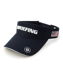BRIEFING(ブリーフィング)/ブリーフィング ゴルフ サンバイザー メンズ ブランド ブラック キャップ ロゴ 刺繍 黒 帽子 BRIEFING GOLF BRG231M68/ネイビー