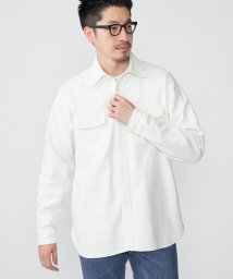 SHIPS MEN(シップス　メン)/SHIPS: レギュラーカラー Wポケット ヘビーネル ワークシャツ/ホワイト