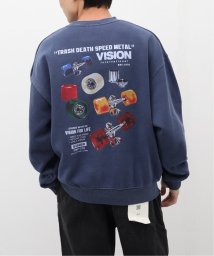 B.C STOCK(ベーセーストック)/【VISION / ビジョン】別注 GEAR collage pigment スウェット/ネイビー