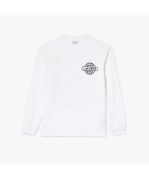 LACOSTE UNISEX(ラコステ　ユニセックス)/グラデーションブランドネームロゴプリントロングスリーブTシャツ/ホワイト