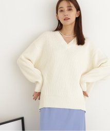 N Natural Beauty Basic/Vネック畦ニット/505735493