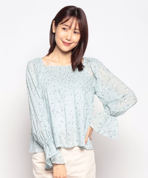 offprice.ec(offprice ec)/【flower/フラワー】baby bloom blouse/ブルー