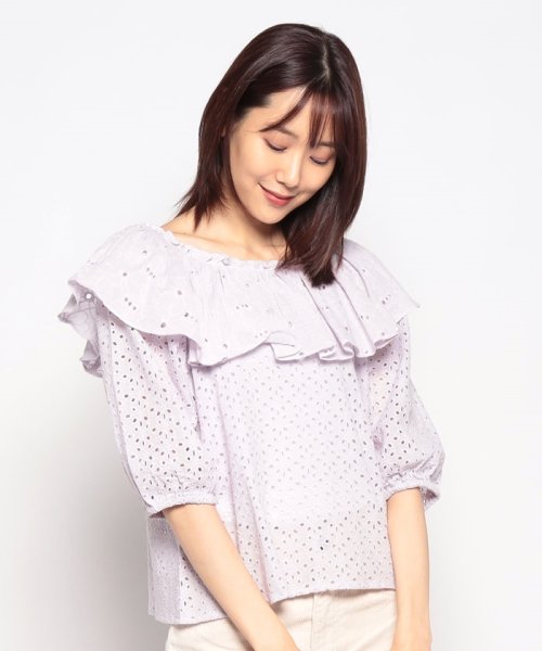 offprice.ec(offprice ec)/【flower/フラワー】flare floral blouse/パープル