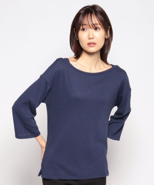 BENETTON (women)(ベネトン（レディース）)/リネン混長袖Tシャツ・カットソー/ネイビー