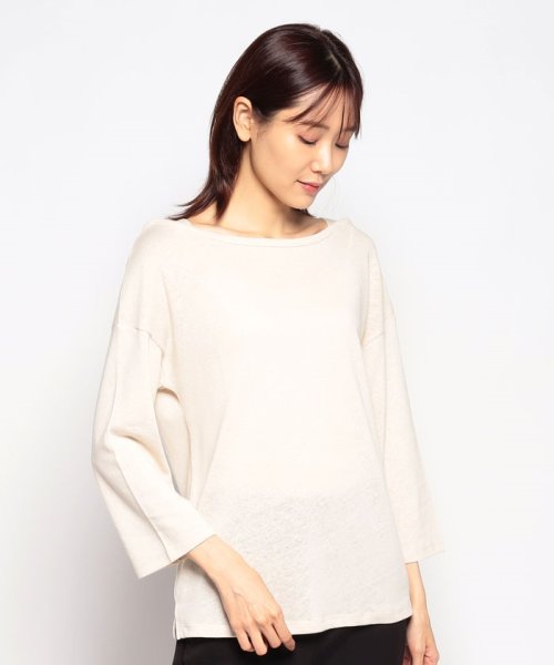 BENETTON (women)(ベネトン（レディース）)/リネン混長袖Tシャツ・カットソー/ベージュ