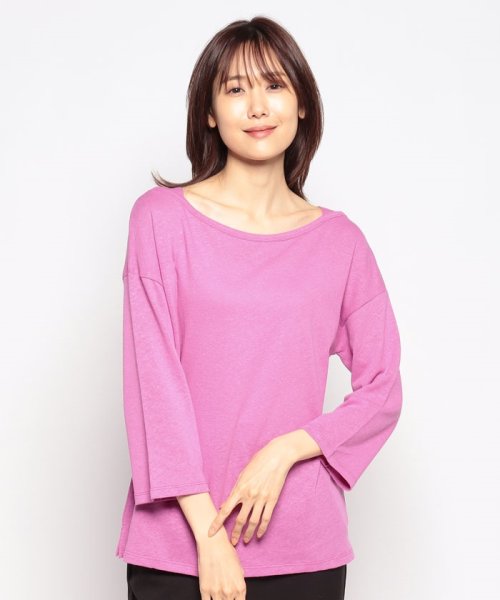BENETTON (women)(ベネトン（レディース）)/リネン混長袖Tシャツ・カットソー/ピンク