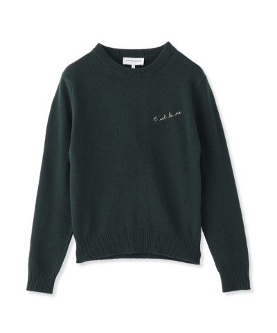 【MAISON LABICHE】エンブロイダリーグリーンニットプルオーバー《WE