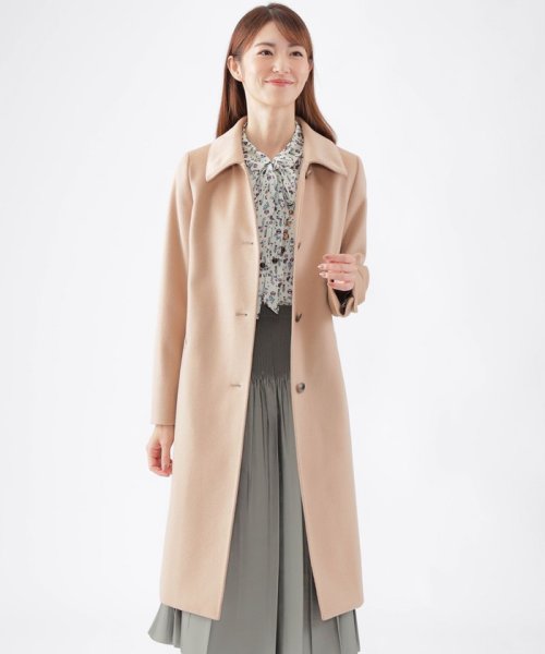 ウールカシミヤビーバーステンカラーコート 