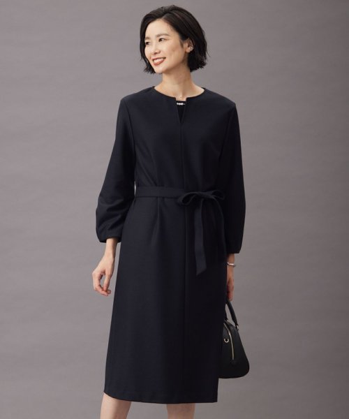 J.PRESS LADIES（LARGE SIZE）(J．プレス　レディス（大きいサイズ）)/【セットアップ対応】コンパクトジャージー ワンピース/ネイビー系