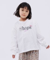 SHIPS Colors  KIDS(シップスカラーズ　キッズ)/SHIPS Colors:ビジュー プリント ロングスリーブ  Tシャツ（100～130cm）/オフホワイト