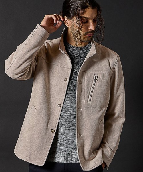 T/Rツイルカルゼスタンドカラーブルゾン 