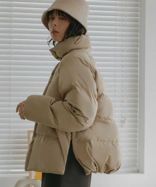 ライトサーモサイドスリットスタンドカラーパファージャケット(D1291) D1291 ライトサーモサイドスリットスタンドカラーパファージャケット ライトサーモ 赤外線を吸収