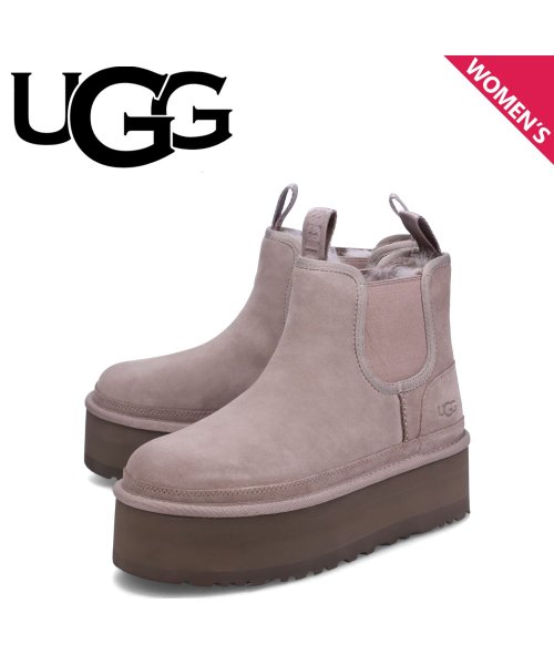 UGG アグ ブーツ ムートンブーツ サイドゴア ニューメル プラットフォーム チェルシー レディース 厚底 ショート NEUMEL PLATFORM CHEL UGG アグ ニューメル プラットフォーム チェルシー NEUMEL PLATFORM アップサイクルウール 80％/リヨセル 20％