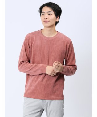 TAKA-Q/ジャガードモール クルーネック長袖Ｔシャツ メンズ Tシャツ カットソー カジュアル インナー ビジネス ギフト プレゼント/505737917