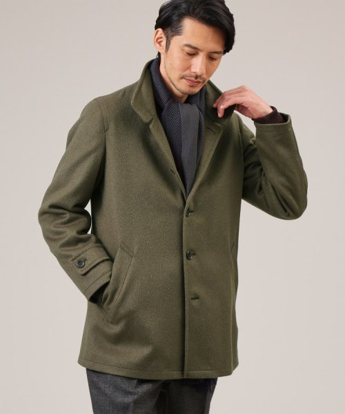 ウールカシミヤミックス スタンドカラー ブルゾン 