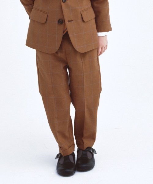 green label relaxing （Kids）(グリーンレーベルリラクシング（キッズ）)/T/W ウィンドペン パンツ 9L/MDBROWN