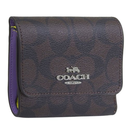 COACH(コーチ)/COACH コーチ SMALL TRIFOLD シグネチャー 三つ折り 財布 Sサイズ/ブラウン