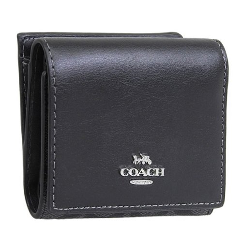 COACH(コーチ)/COACH コーチ MICRO WALLET マイクロ ウォレット シグネチャー 三つ折り 財布/ブラック