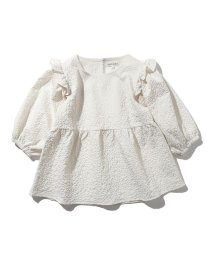 SHOO・LA・RUE(Kids) (シューラルーキッズ)/【110－140cm/プチセレ】エンボスブラウス/アイボリー（004）