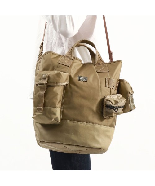 PORTER(ポーター)/ポーター オール トートバッグ 502－05959 吉田カバン PORTER ALL 2WAY BUCKET TOTE with POUCHES A4 斜めがけ/ベージュ
