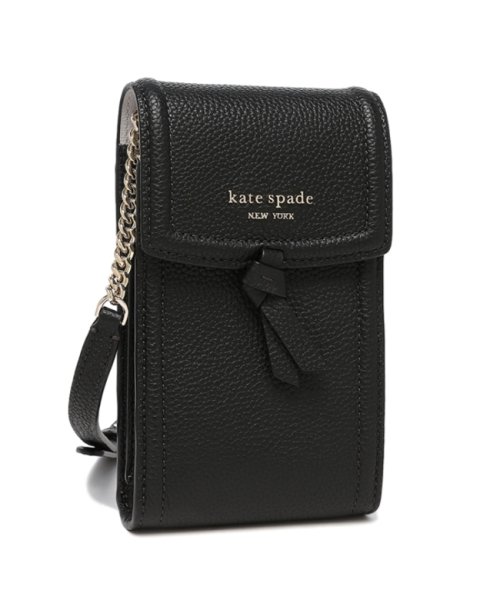 kate spade new york(ケイトスペードニューヨーク)/ケイトスペード スマホケース ストラップ ノット ブラック レディース KATE SPADE K6376 001/その他