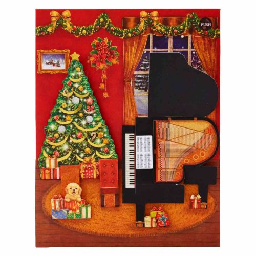 cinemacollection(シネマコレクション)/CHRISTMAS グリーティングカード メロディ JXPM2－3 クリスマスカード 立体 赤い部屋とピアノ サンリオ プレゼント ポップアップ グッズ /その他