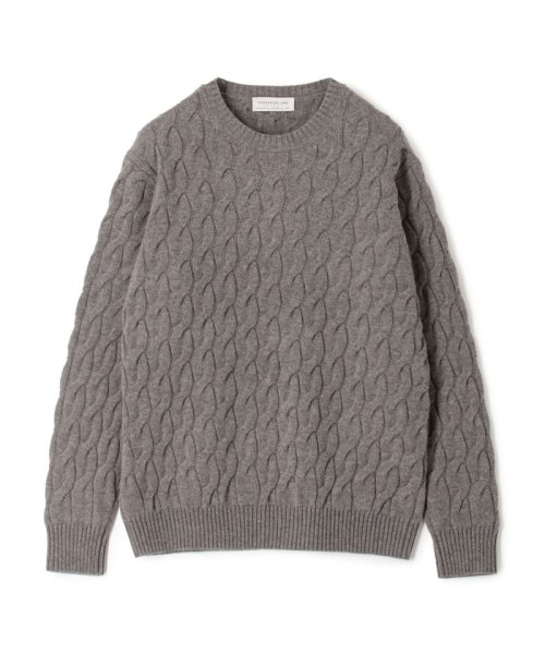 TOMORROWLAND MENS(TOMORROWLAND MENS)/TOMORROWLAND TRICOT スーパーファインラムウール ケーブルクルーネックプルオーバー/15グレー