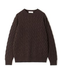 TOMORROWLAND MENS(TOMORROWLAND MENS)/TOMORROWLAND TRICOT スーパーファインラムウール ケーブルクルーネックプルオーバー/47ブラウン