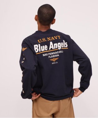 AVIREX/LONG SLEEVE T－SHIRT EMBROIDERY THE BLUE ANGELS/505739324