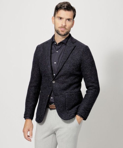 ライトウールニットジャケット 