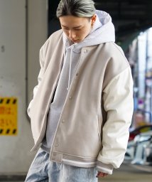 1111clothing/◆ テックウール 袖PU バーシティージャケット◆ スタジャン メンズ ジャケット レディース オーバーサイズ ブルゾン スタジアムジャンパー ビッグシルエット/505027552