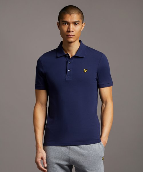 ライル＆スコット(ライル＆スコット)/【LYLE&SCOTT】ライル＆スコットスリム半袖ポロシャツ/ネイビー