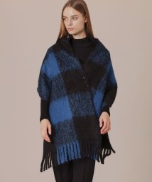 MACKINTOSH LONDON(MACKINTOSH LONDON（レディース）)/【エクラ掲載】ブロックチェックシャギーストール/ブルー