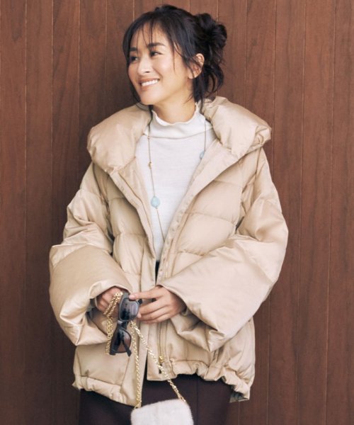 【撥水加工・洗える】ブライトダウンテントライン ダウンコート 