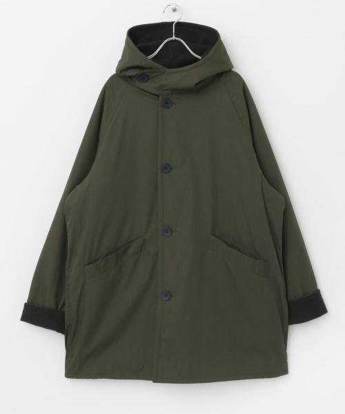 URBAN RESEARCH DOORS(アーバンリサーチドアーズ)/FORK&SPOON　バックサイドメルトンフーディーコート/OLIVE