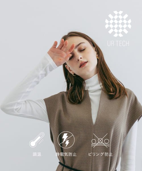 URBAN RESEARCH(アーバンリサーチ)/『UR TECH』タートルネックロングTシャツ/WHITE