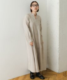 URBAN RESEARCH ROSSO(URBAN　RESEARCH　ROSSO)/F by ROSSO　シャツコールフレアワンピース/L/GREIGE