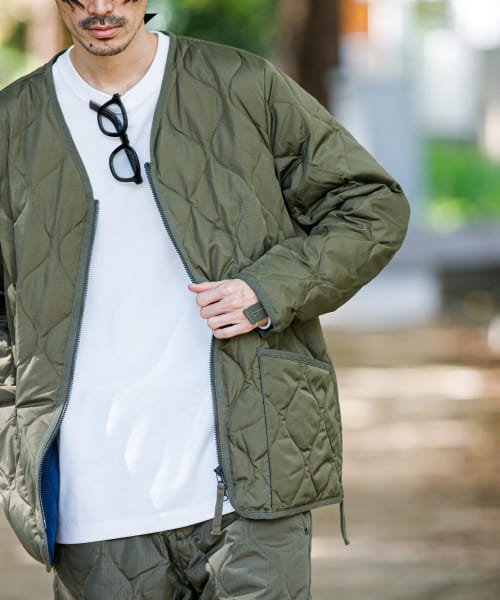 URBAN RESEARCH(アーバンリサーチ)/TAION　MILITARY V－NECK DOWN JACKET/D.OLIVE