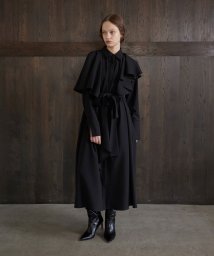 MIELI INVARIANT(ミエリ インヴァリアント)/Cape Layer Shirt Dress/ブラック