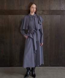 MIELI INVARIANT(ミエリ インヴァリアント)/Cape Layer Shirt Dress/グレー