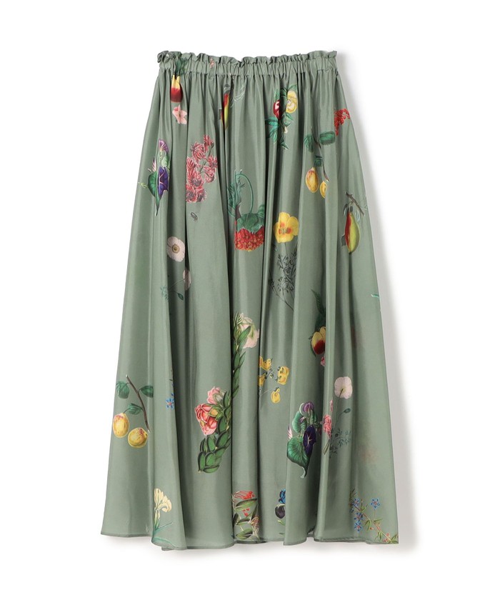 CABaN BIRD SINGING シルク ロングワンピース