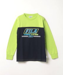 FILA（School Kids）(フィラ（スクール　キッズ）)/FILA男児ラバープリント長袖Tシャツ/ライトイエロー